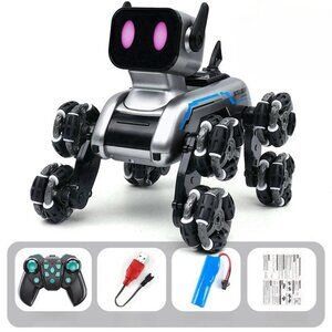 8WD Remote Control Cars Robot Dog Rc Car with Light & Sound Toys
